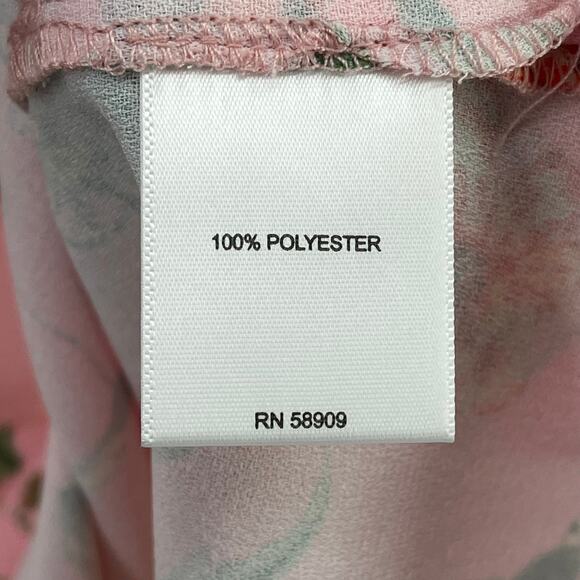 Gibson Latimer Carnation Pink Botanical Floral Print Shirt Womens Size Medium - Picture 6 of 6